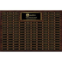*NEW* 144-Plate Scroll Border Plaque, Dark Walnut Finish,  Easy Perpetual Plate Ordering