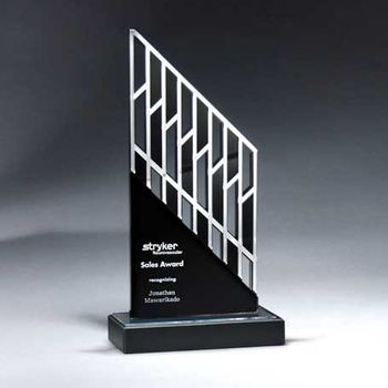 Reflective Excellence Silver Mirror Lucite Award