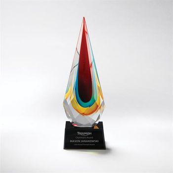 *NEW* Glass Faceted Rainbow Drop Award