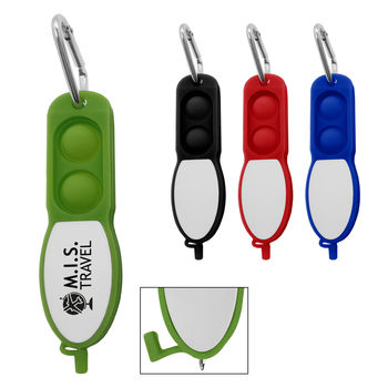 Push Pop Fidget Pen with Carabiner