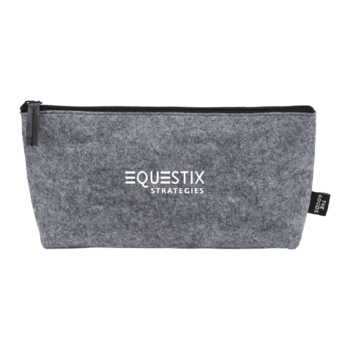 9” x 5” Zippered Accessory Pouch Made from Recycled Felt Fabric - 1% of Sales Donated to Eco Nonprofits