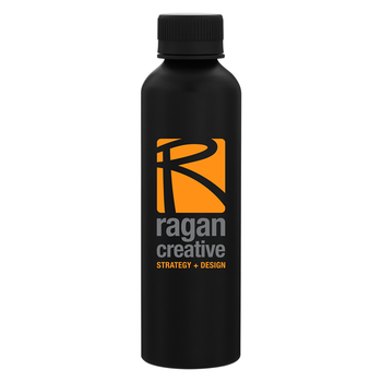 20 oz Aluminum Single-Wall Water Bottle with Matching Threaded Screw-Off Lid 