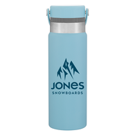*NEW* 25 oz. Powder-Coated Double-Wall, Copper Vacuum-Insulated Stainless-Steel Bottle with Flexible Silicone Carrying Strap