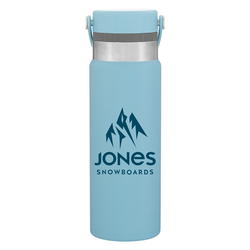 *NEW* 25 oz. Powder-Coated Double-Wall, Copper Vacuum-Insulated Stainless-Steel Bottle with Flexible Silicone Carrying Strap