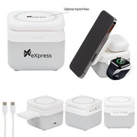 3-IN-1 Compact Wireless Charger for Apple Watch, Airpods, and MagSafe Compatible iPhones