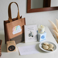 *NEW* Appreciation Kit with a Bluetooth Speaker, Candle, Gourmet Cookies and a Personalized Note in an Eco-Friendly Tote Bag