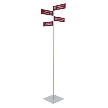 *NEW* Set of 4 Aluminum Sign Posts with a Steel Base Offers Directional Signage for Events and Larger Gatherings