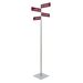 Set of 4 Aluminum Sign Posts with a Steel Base Offers Directional Signage for Events and Larger Gatherings