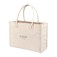 *NEW* 19 x 14 x 6.5 16 Oz Structured Cotton Canvas Jumbo Market Street Tote is Perfect from the Office to the Market 