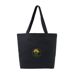 Recycled Cotton Shopper Tote with Interior Zip Pocket Has Traceable Fiber Particles Allowing You To Track and Validate Impact From Its Origin 