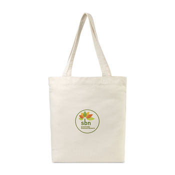 Recycled Cotton Gusset Bottom Tote Has Traceable Fiber Particles Allowing You To Track and Validate Impact From Its Origin 