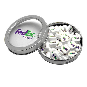 Window Mint Tin with Printed Mints 