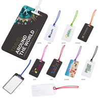 *NEW* PVC Luggage Tag with Full Color Imprint and Choice of Colored Straps