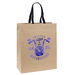 13” x 16” Kraft-Brown 100% Recycled Paper Bag with Black Cotton Twill Handles - Foil Imprint 