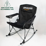 *NEW* Rocking Outdoor Sports Chair with 2 Cupholders and Steel Frame is Made from Recycled Polyester (260lb Capacity)