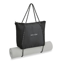 *NEW* Mesh Zippered Tote with Elastic Bands on Base for Yoga Mats or Towels