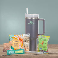 *NEW* New Hire or Event Attendee Kit Includes Better-For-You Snacks and Office Essentials Packed inside a Customized Stanley Mug 