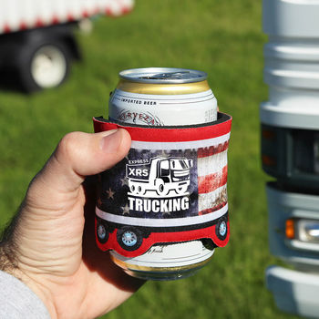 Semi-Truck-Shaped Slap Wrap Bottle Insulator with Full-Color Printing