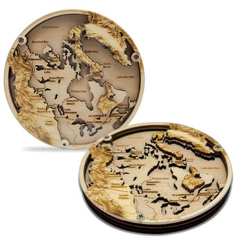 Dimensional Layered Birch Wood Coaster Allows you to Create a Stunning Piece of Home Décor 