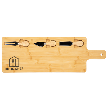 Long Charcuterie Board with Magnetically Attached Utensils