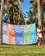 35 x 69 Tropical Fish Stock Design Peshtemal Double-Sided Fast-Drying Sand-Free Cotton Beach Towel/Blanket Feels Like Linen - % of Proceeds Donated to Coral Vita