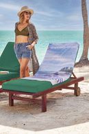 30 x 60 Lightweight Eco-Friendly Sand-Free Beach Towel/Blanket with Full-Color Edge-to-Edge Printing and Bag Gift Set
