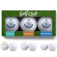 3 Pack Golf Ball Lip Moisturizer, Mints & Sunscreen are Perfect for Golf Events