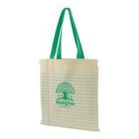 *NEW* 15 x 15 10 oz. Cotton Made-to-Order All-Over Print FLAT Tote Bag Allows You to Choose Handle Colors (Made in the USA) 