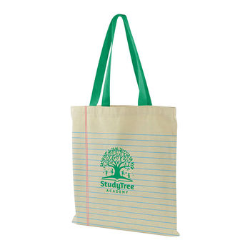 *NEW* 15” x 15” 10 oz. Cotton Made-to-Order All-Over Print FLAT Tote Bag Allows You to Choose Handle Colors (Made in the USA) 