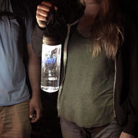 *NEW* 27 oz Dishwasher-Safe Water Bottle with Integrated Rechargeable COB Light Allows for Drinking in the Dark (!)