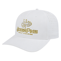 *NEW* The Perforated Performance Cap: Mid-Profile, SNAP-BACK, Shapeable Pre-Curved Visor, Poly/Sport Blend with Perforated Sides and Back And UV Protection and Moisture Wicking