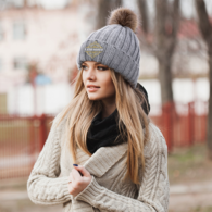 *NEW* Cable Knit Beanie with Removable Pom