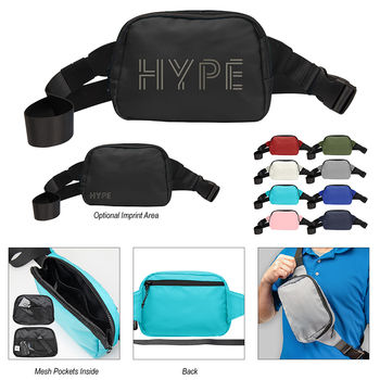 *NEW* 8" x 5.75" XL Poly Belt Bag with Extra Long Strap Comes in Lots of Great Colors