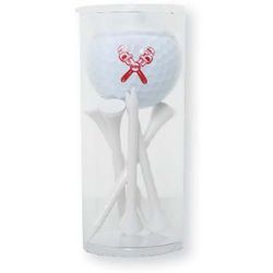 *NEW* Golf Kit: 1 Ball, 5 Tees in a Clear Tube