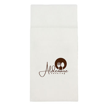 *NEW* Paper Napkin with Pocket for Utensils (1-Color Imprint)