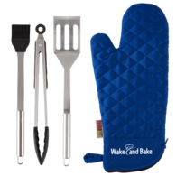 *NEW* BBQ Grillingt Kit with Mitt, Tongs, Spatula and Basting Brush