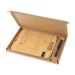 12” x 9” Bamboo Cutting Board with Built-in Knife Sharpener and Paring Knife in a Shippable, Secure, Custom-Fit Gift Box