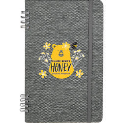 *NEW* 5" x 7" Spiral Notebook with Elastic Closure is Made from 100% Recycled Plastic - 1% of Sales Donated to Eco Nonprofits