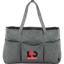 *NEW* 13” x 18” x 7” Large Utility Tote with Five Exterior Pockets and Snap-Together Longer Shoulder Handles is Made from 100% Recycled Plastic - 1% of Sales Donated to Eco Nonprofits