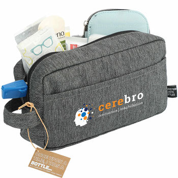 *NEW* 5" x 9" x 3” Toiletry or Accessory Bag is Made from 100% Recycled Plastic - 1% of Sales Donated to Eco Nonprofits