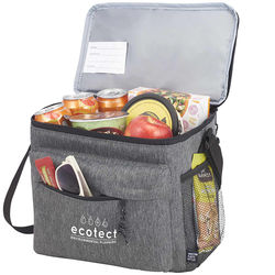 *NEW* 12-Can Lunch Cooler with Side Mesh Pocket and Zippered Exterior Pocket is Made from 100% Recycled Plastic - 1% of Sales Donated to Eco Nonprofits