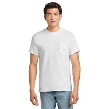 Adult 6 oz 100% Cotton Pocket Tee