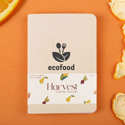 *NEW* 3” x 5” Jotter-Sized Recycled Fruit Fibers Pocket Notebook with Recycled Lined Paper