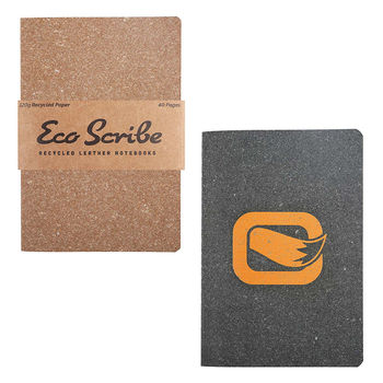 *NEW* 3” x 5” Jotter-Sized Recycled Genuine Leather Pocket Notebook with Recycled Lined Paper is Luxurious and Eco-conscious