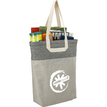 *NEW* 15" x 15" 5 oz Recycled Cotton U-Shaped Handle Tote - 1% of Sales Donated to Eco Nonprofits