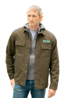 *NEW* Mens Rugged and Modern Canvas Body Flannel-Lined Snap-Closure Shirt Jacket (Shacket)