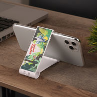 *NEW* Lightweight and Travel-Friendly Adjustable Position Phone Stand with a Full Color Imprint - PROMOTIONAL