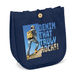 *NEW*12” x 13” 12 oz Cotton Denim Tote with a Wooden Button Closure and a Retail-Fee - Full Color Printing