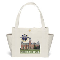 *NEW*18 x 15 14 oz Cotton Tote with Wood Button, Two Side Pockets and Generous 32 Long Handles is Perfect for Beaches and Markets - Full Color Printing