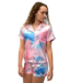 Allover Print Short Satin Pajama Set 